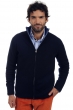 Cashmere & Yak men chunky sweater vincent midnight blue blue chine xs